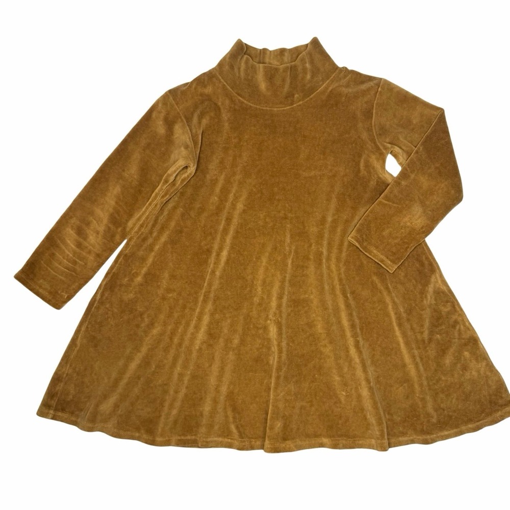 The Simple Folk Girls Organic Cotton Long-Sleeved Velvet Dress